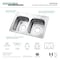 Gourmetier GKTD33228 Drop-in Double Bowl Kitchen Sink, Brushed GKTD33228 - alternate 5